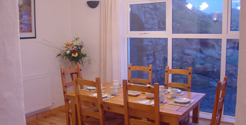 Dining room, Crohy Cottage, Falmore, Dungloe, Co. Donegal